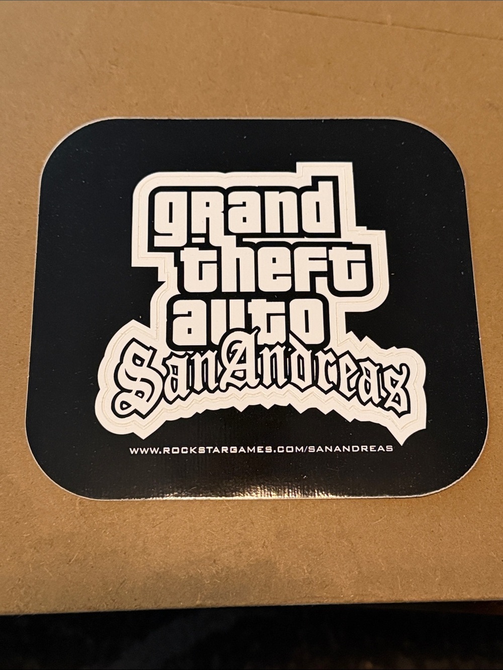 Grand Theft Auto San Andreas Logo Sticker - Black & White